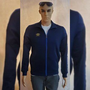 UMBRO PREMIER FULL ZIP DIAMOND JACKET MEN'S REGULAR FIT SIZE S NAVY/TW ROYAL